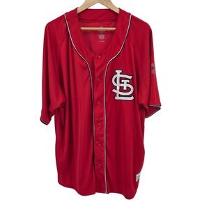 St. Louis Cardinals‎ Dynasty MLB Baseball Jersey Mens 2XL Red